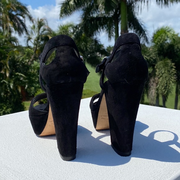 Via Spiga Black Suede Platforms - Picture 3 of 11